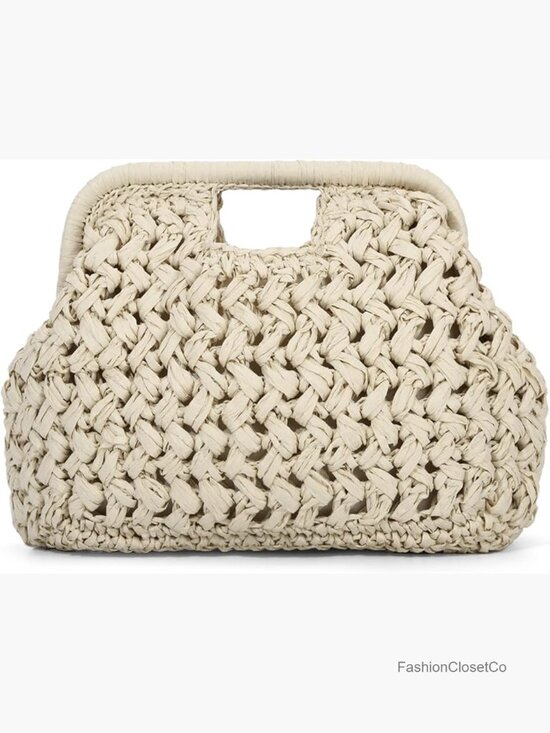 Handbags - Straw Clutch Purse for Women Summer Beach Woven Handbag Crossbody